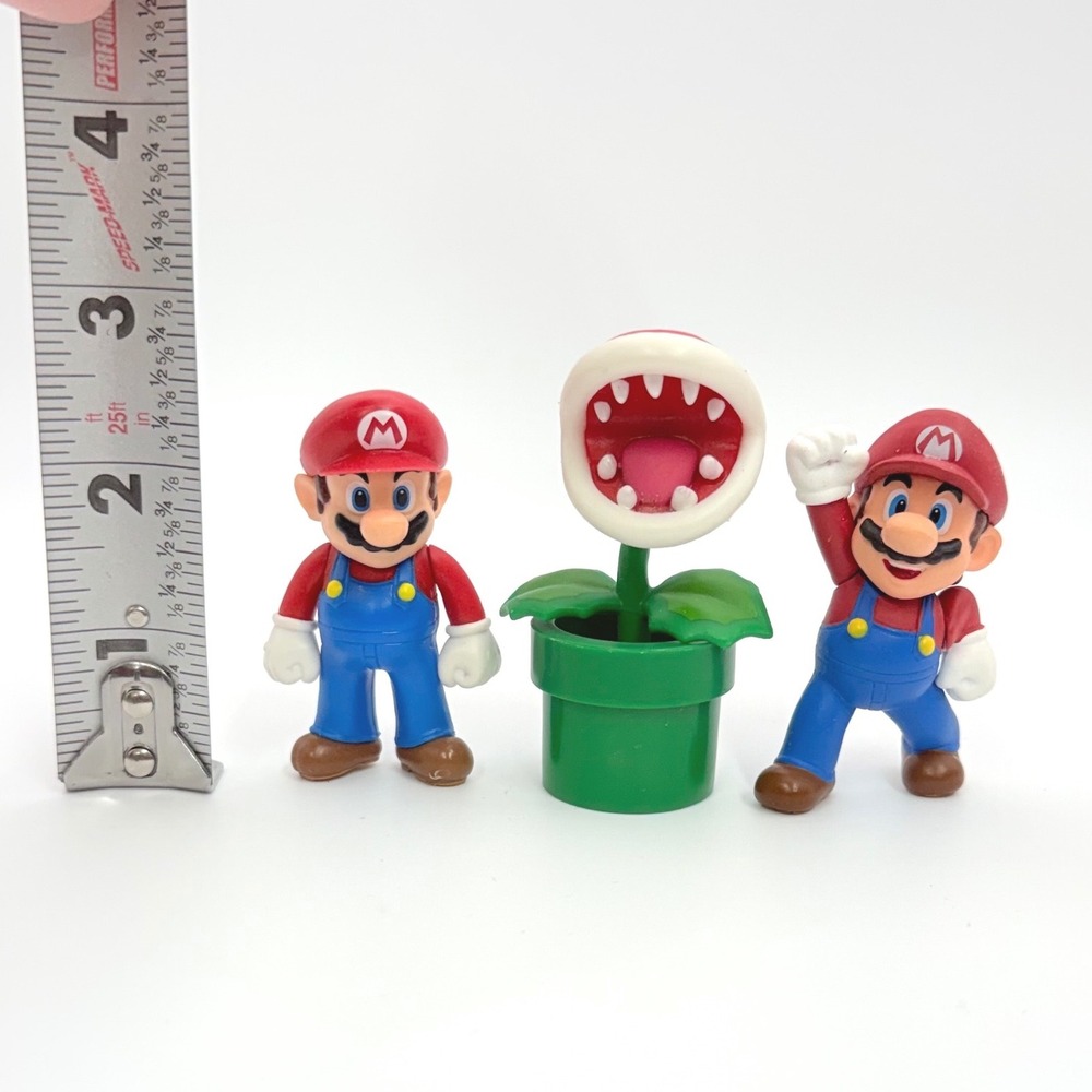 Nintendo Super Mario Jakks Pacific Mini Toy Action Figure Set Piranha Plant 2.5"